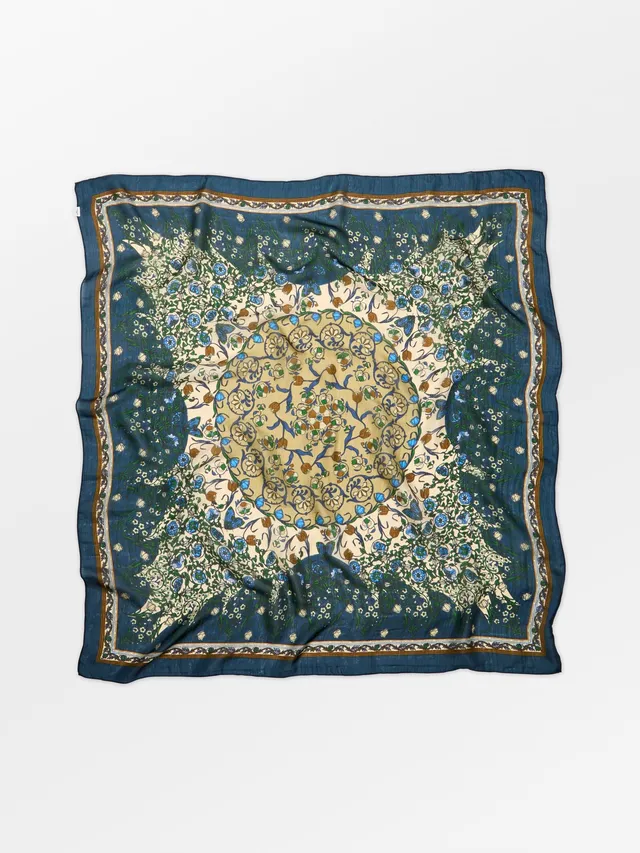 becks-ndergaard-gardenparty-taby-sia-schal-100x100-seide-gr-n image 1