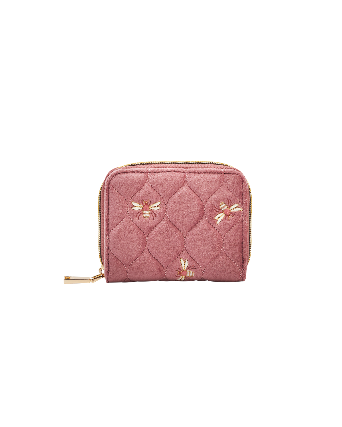 fable-england-quilted-bee-geldb-rse-rosa-samt-bienen-stickerei image 1