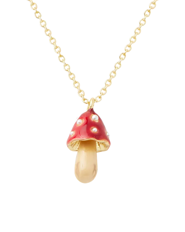 fable-england-mushroom-halskette-emaille-perle image 1