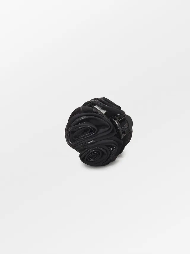 becks-ndergaard-fina-rosana-haarklammer-schwarz-rose-9-cm image 1