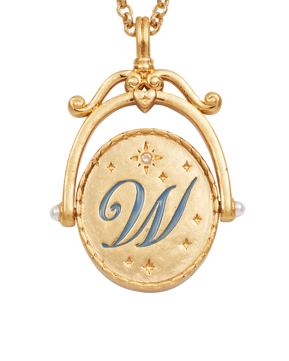 fable-england-w-initial-water-lily-halskette-gold image 1