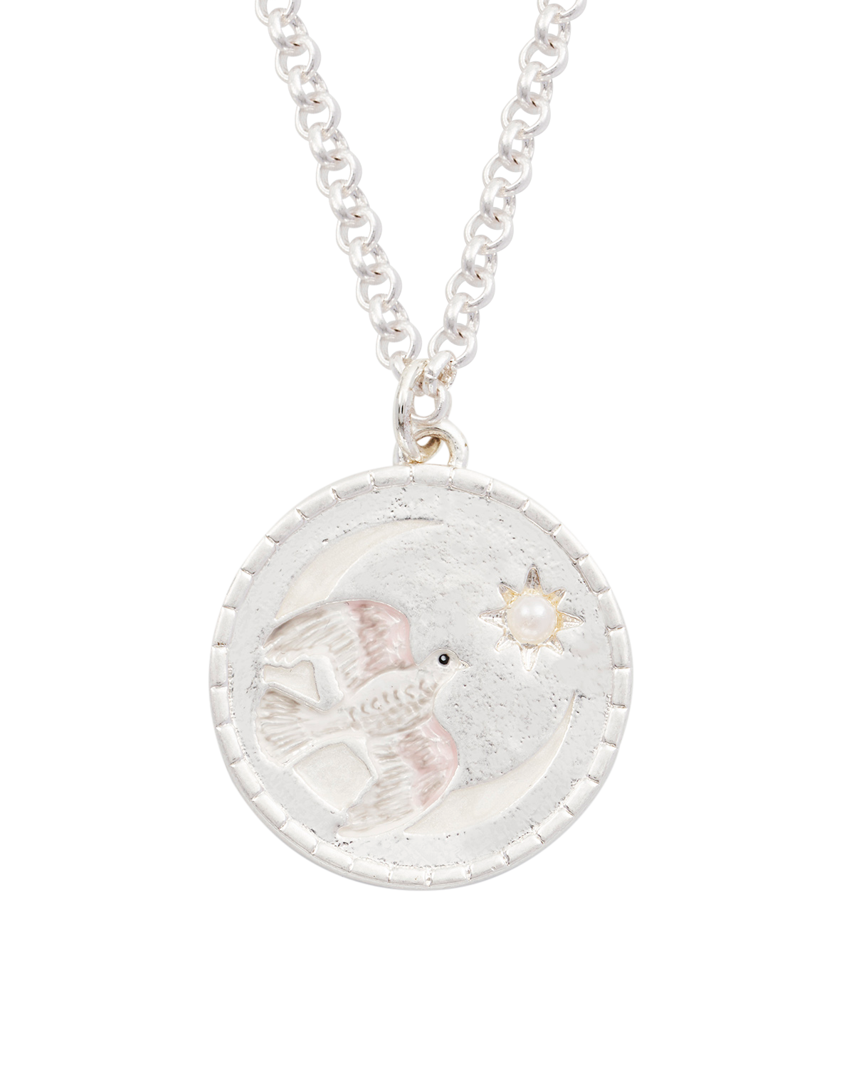 fable-england-dove-halskette-silber-tauben-medaillon-perle image 1