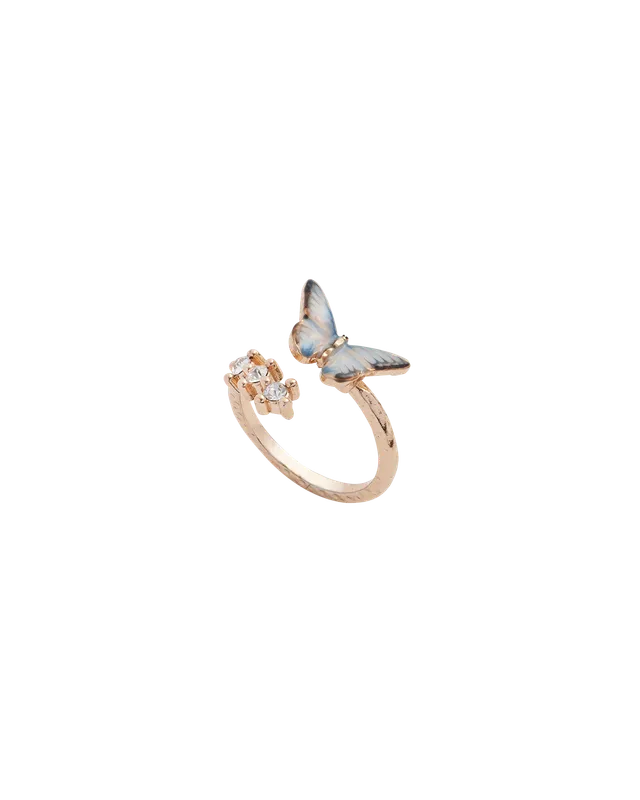 fable-england-blue-butterfly-ring-blau-verstellbar image 1