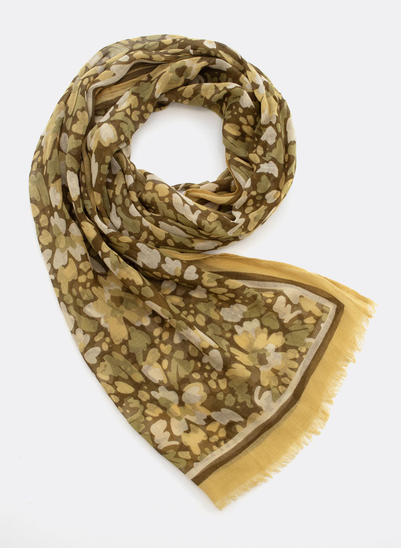 djian-elsa-schal-baumwolle-braun-gr-n-floral image 2