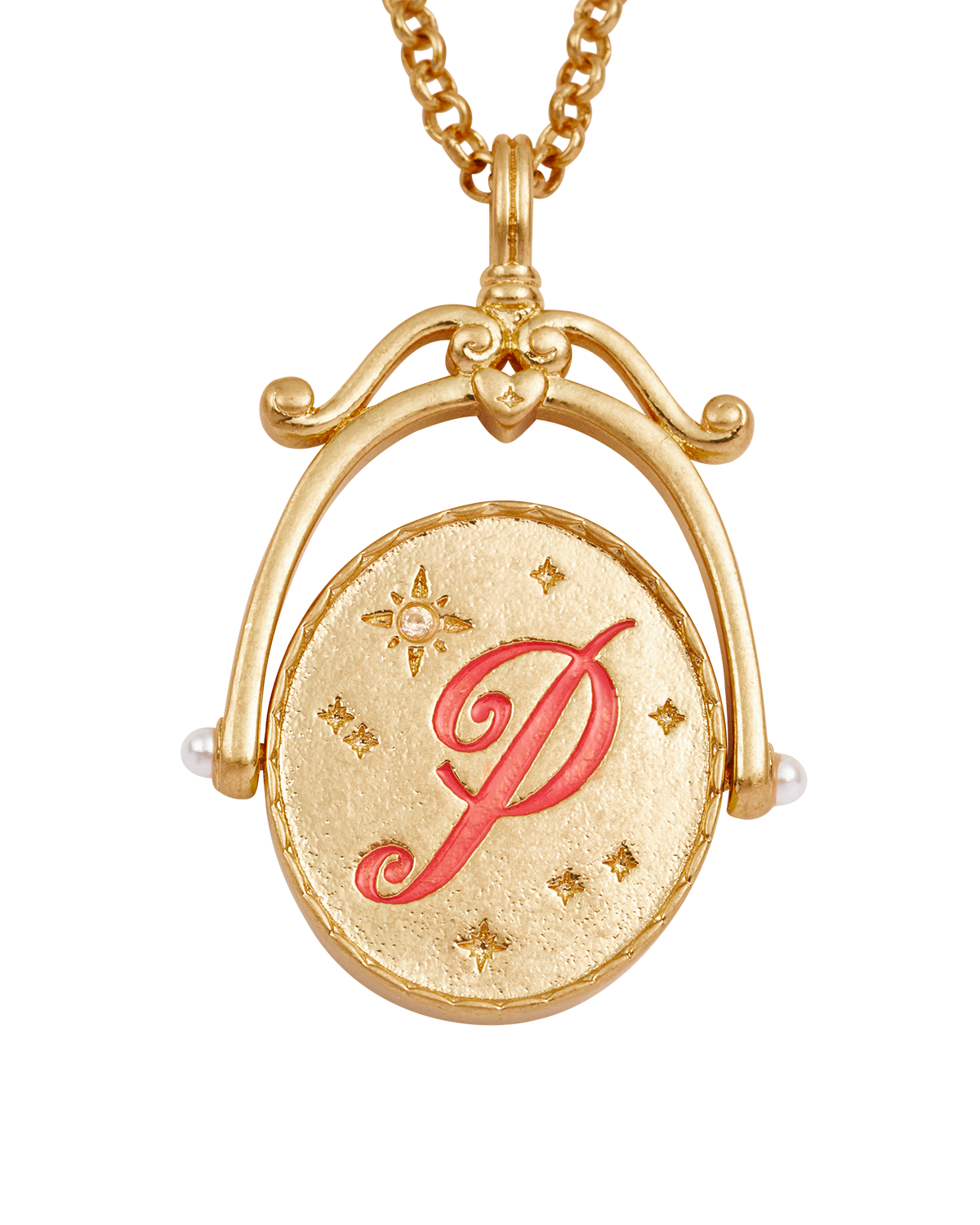 fable-england-p-initial-peony-halskette-gold-buchstabe-p image 1
