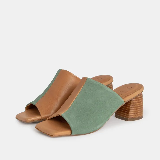 ann-kurz-heel-duo-sandalen-smoke-green-ginger-leder image 1