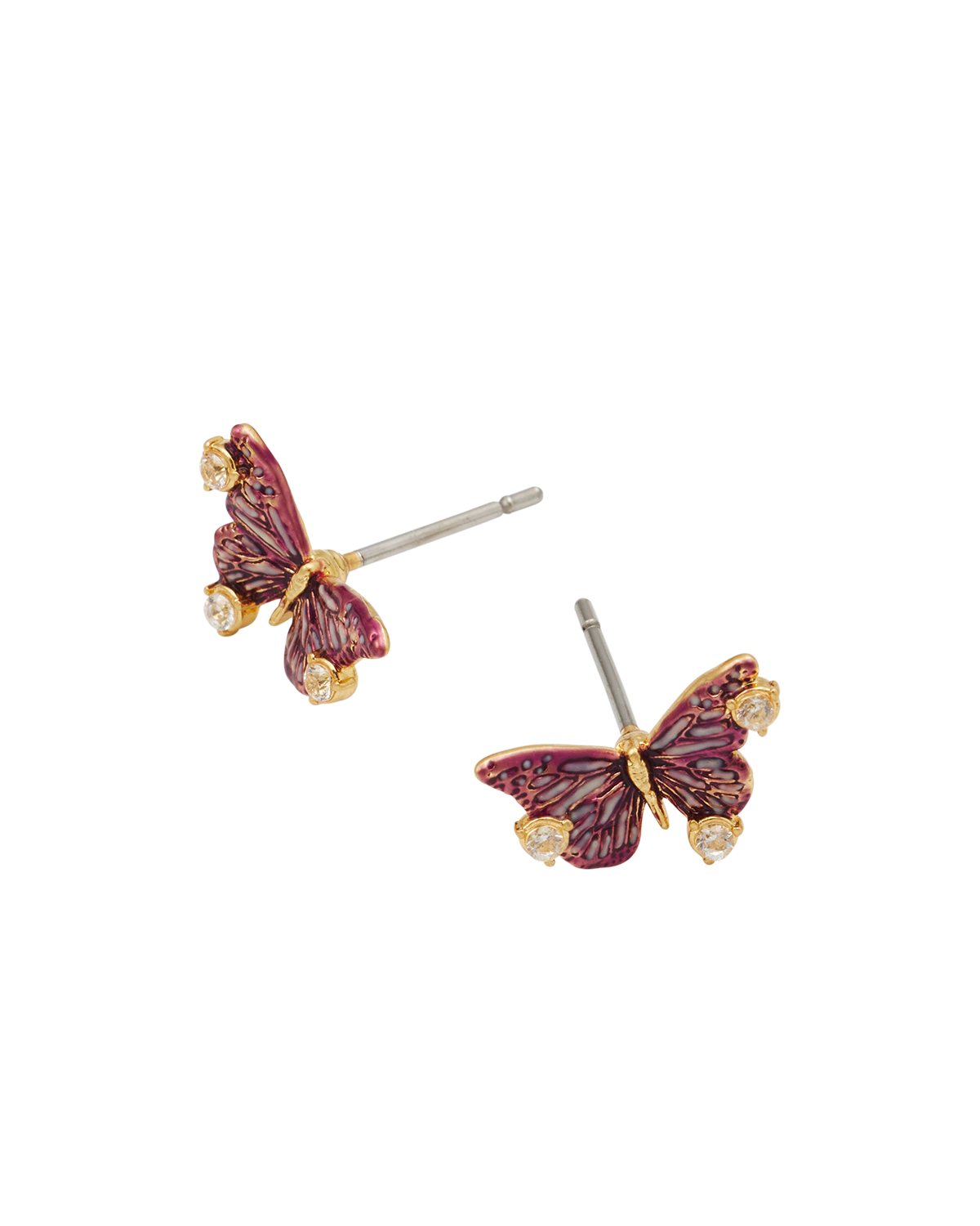 fable-england-eve-butterfly-ohrstecker-gold-schmetterling image 3