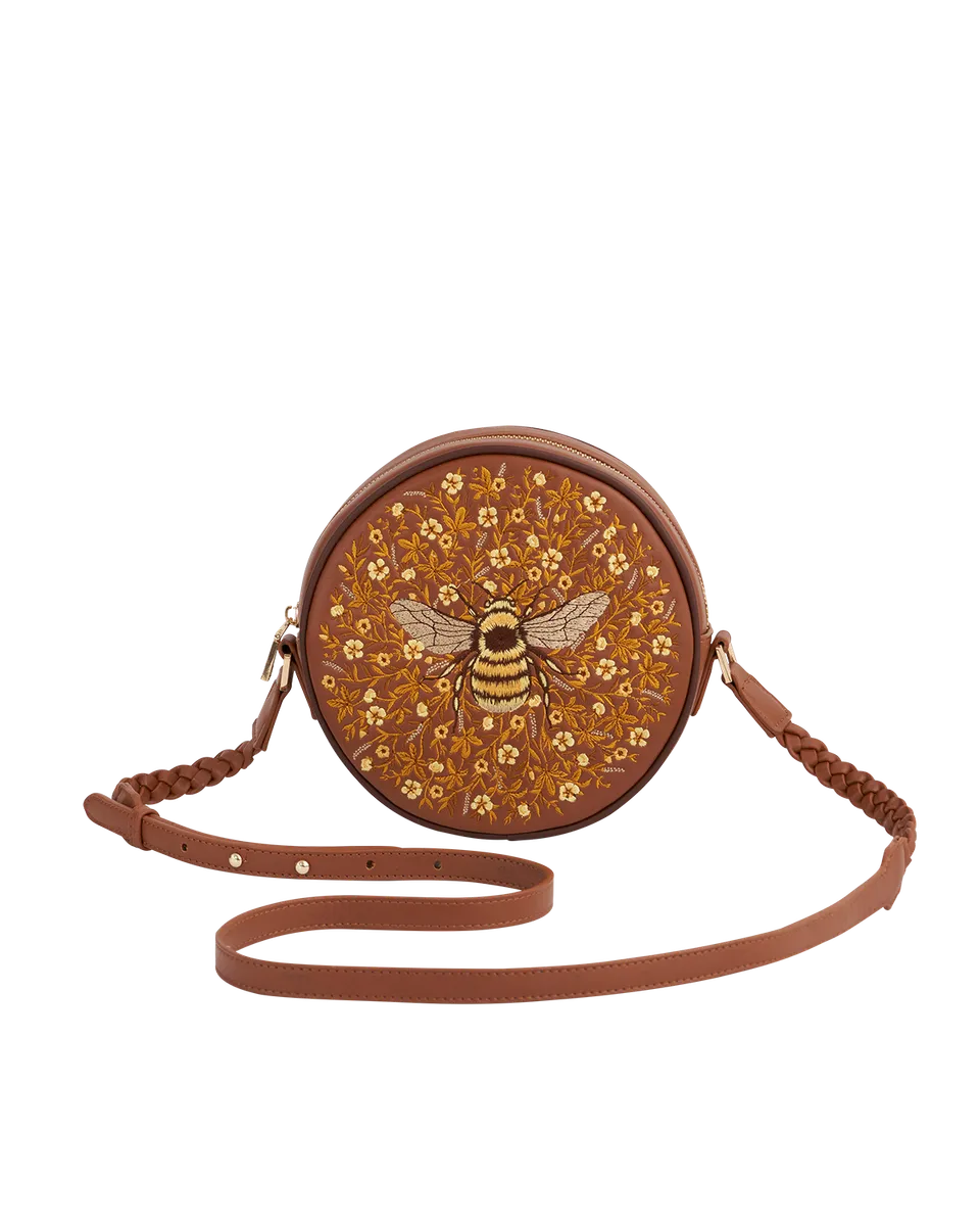 fable-england-bumble-circle-tasche-rund-biene-stickerei image 1