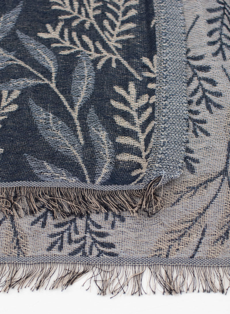 djian-bea-schal-baumwolle-floral-blau-grau-70x180-cm image 2