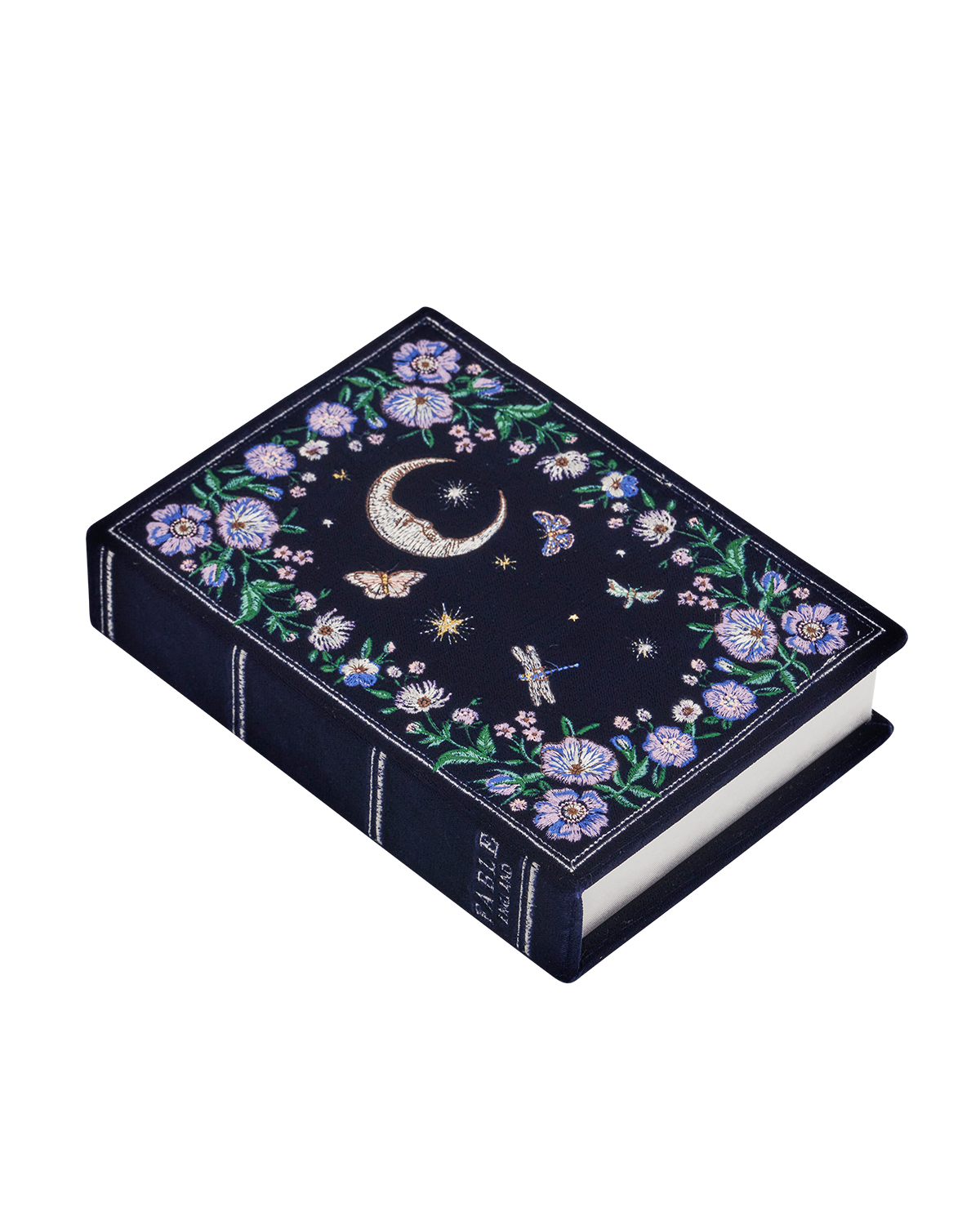 fable-england-marianne-midnight-garden-book-clutch-handtasche-navy-samt image 1