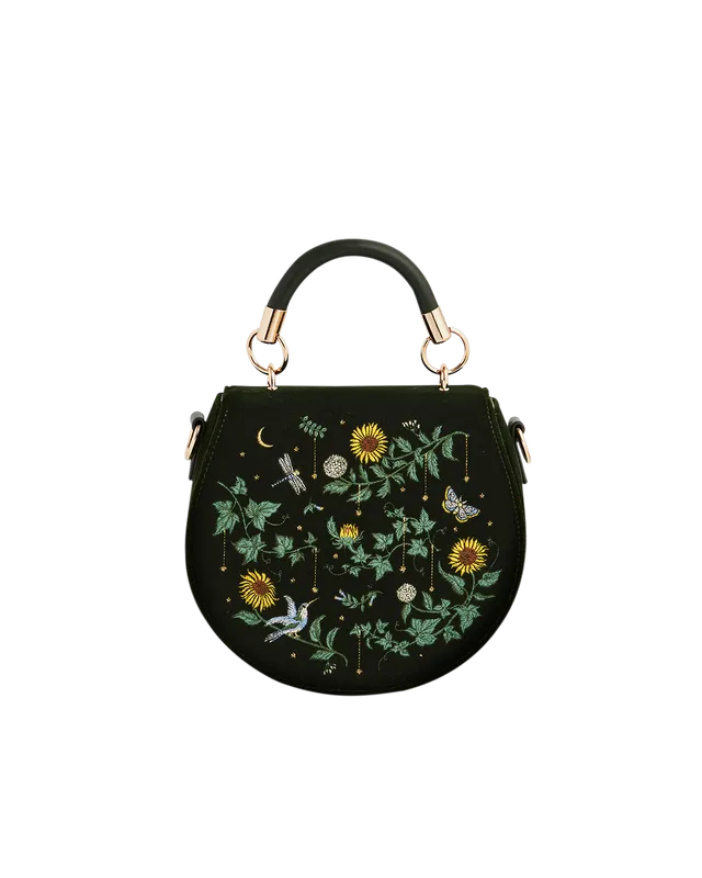 fable-charlotte-sunflower-top-handle-bag-samt-gr-n image 1