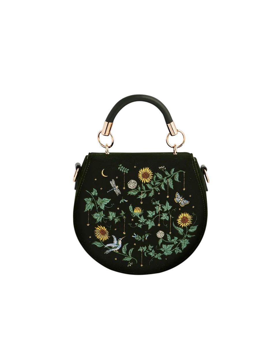 fable-charlotte-sunflower-top-handle-bag-samt-gr-n image 1