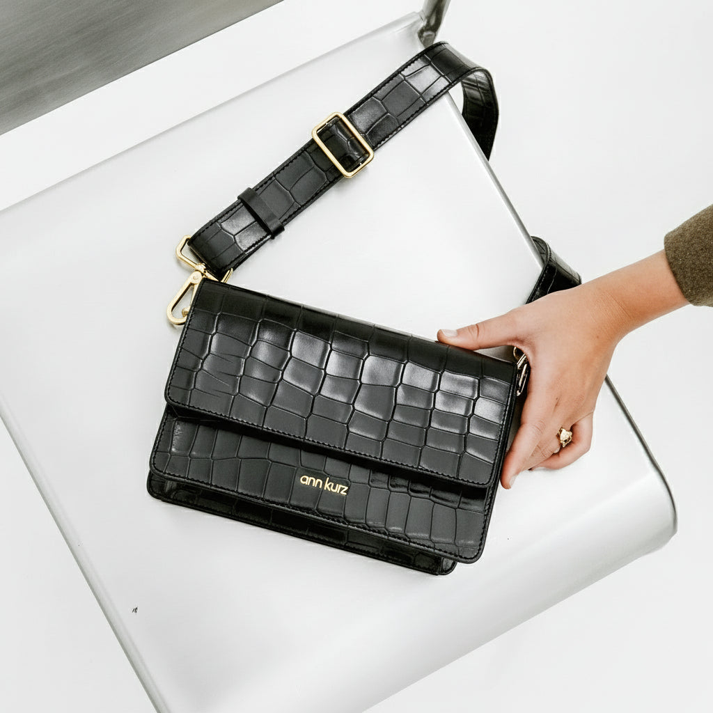 ann-kurz-perfect-square-umh-ngetasche-schwarz-croco image 2