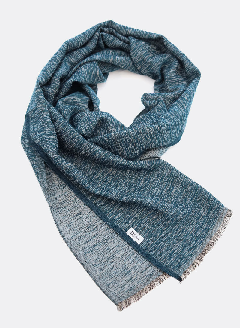 djian-olivia-schal-aus-merinowolle-gr-n-jacquard image 2