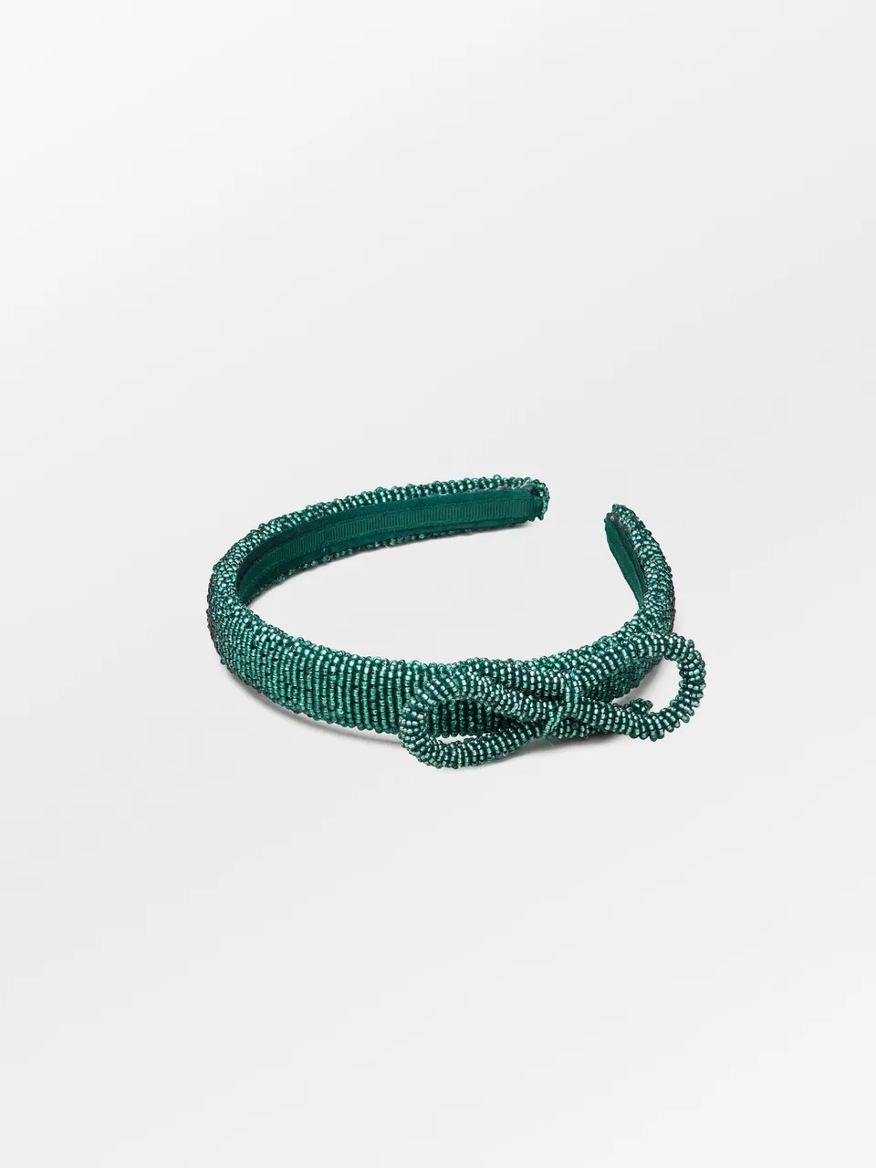 becks-ndergaard-bow-slim-beaded-haarband-spruced-green-glasperlen image 1