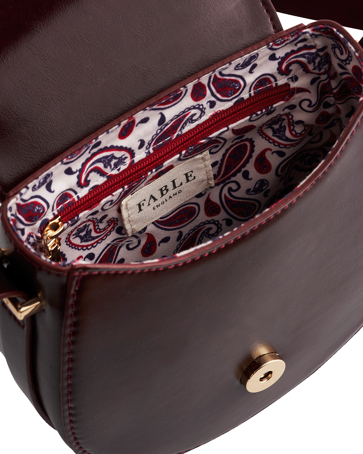 fable-england-cherry-red-saddle-bag-umh-ngetasche-lack image 7