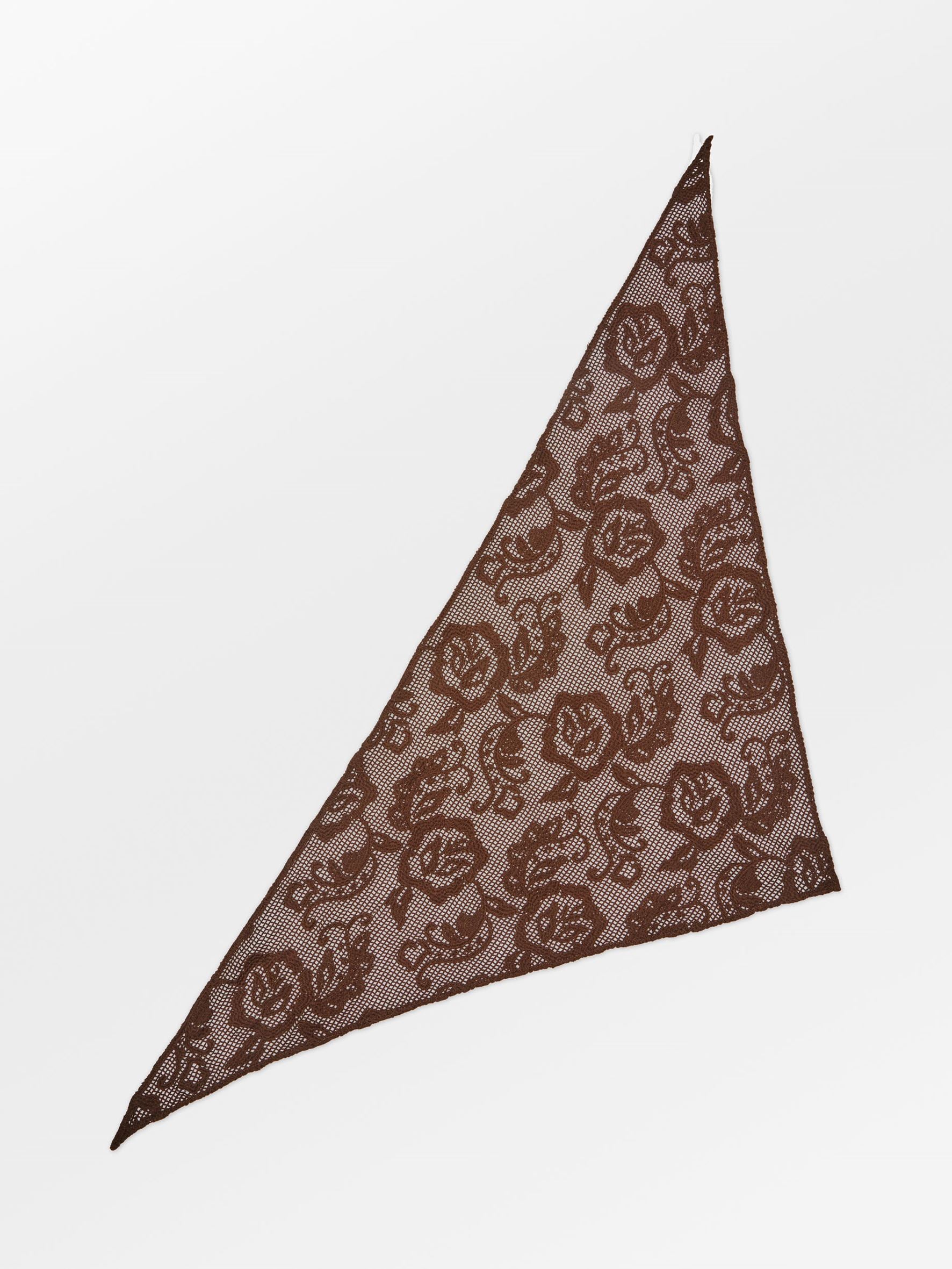 becks-ndergaard-croflora-dreieckstuch-spitzenschal-braun-50x120 image 1