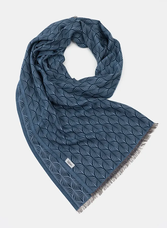 djian-pina-schal-baumwolle-blau-floral-70x180-cm image 1
