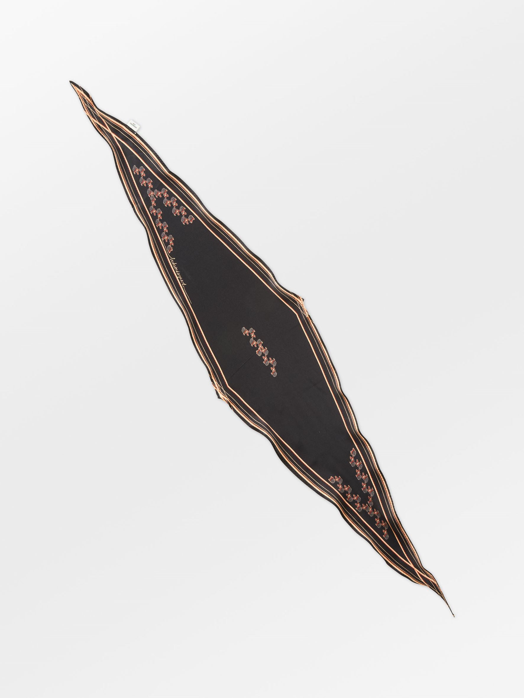 becks-ndergaard-brombeere-diamond-schal-schwarz-seide-22x117 image 1