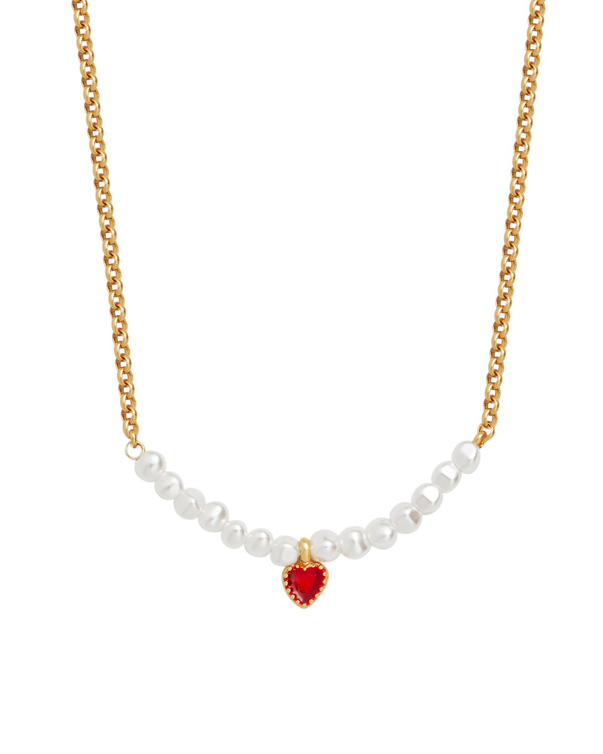 fable-england-gold-love-heart-perlenkette-herz-rot image 1