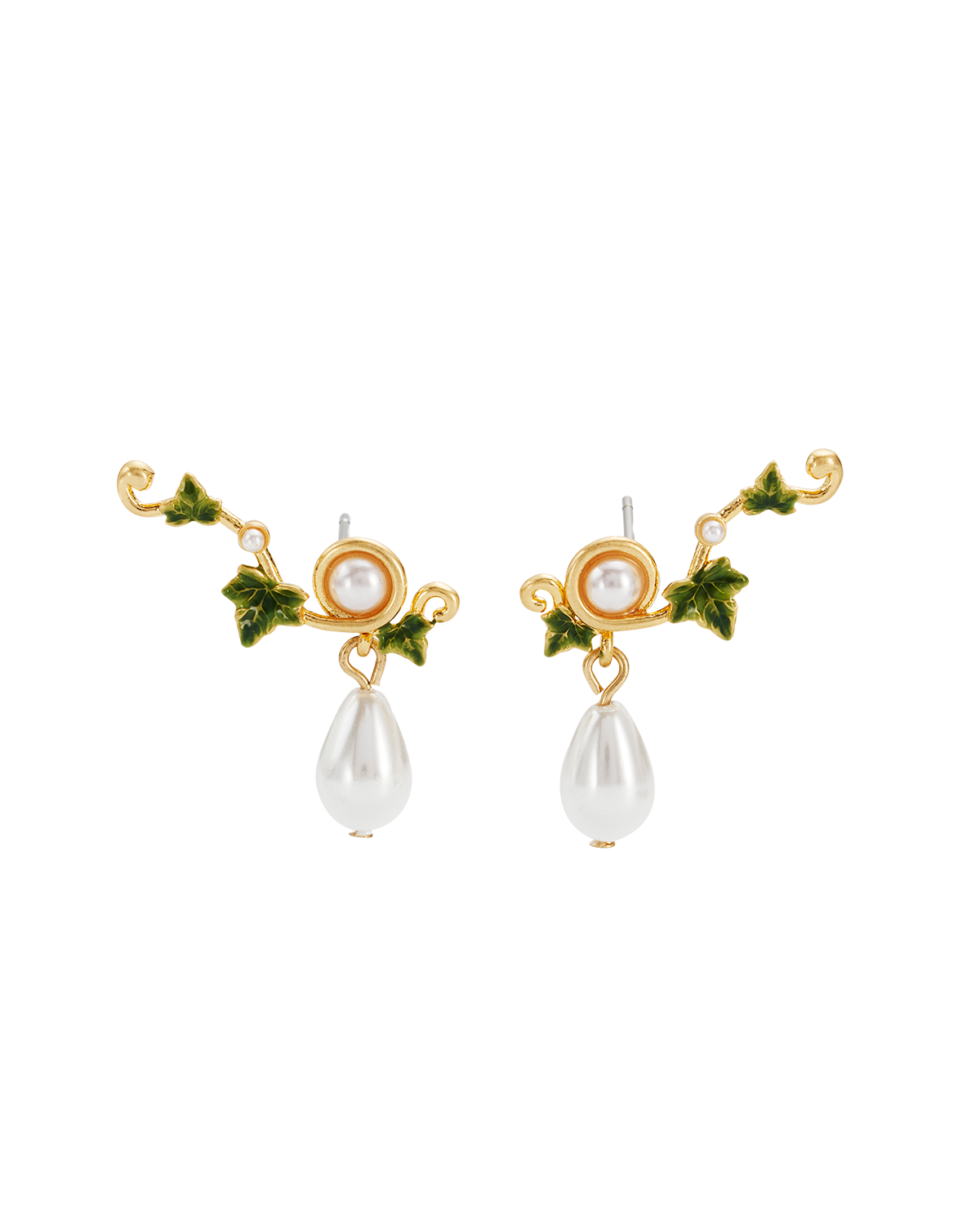 fable-england-ivy-pearl-climber-ohrringe-gold-perle image 3