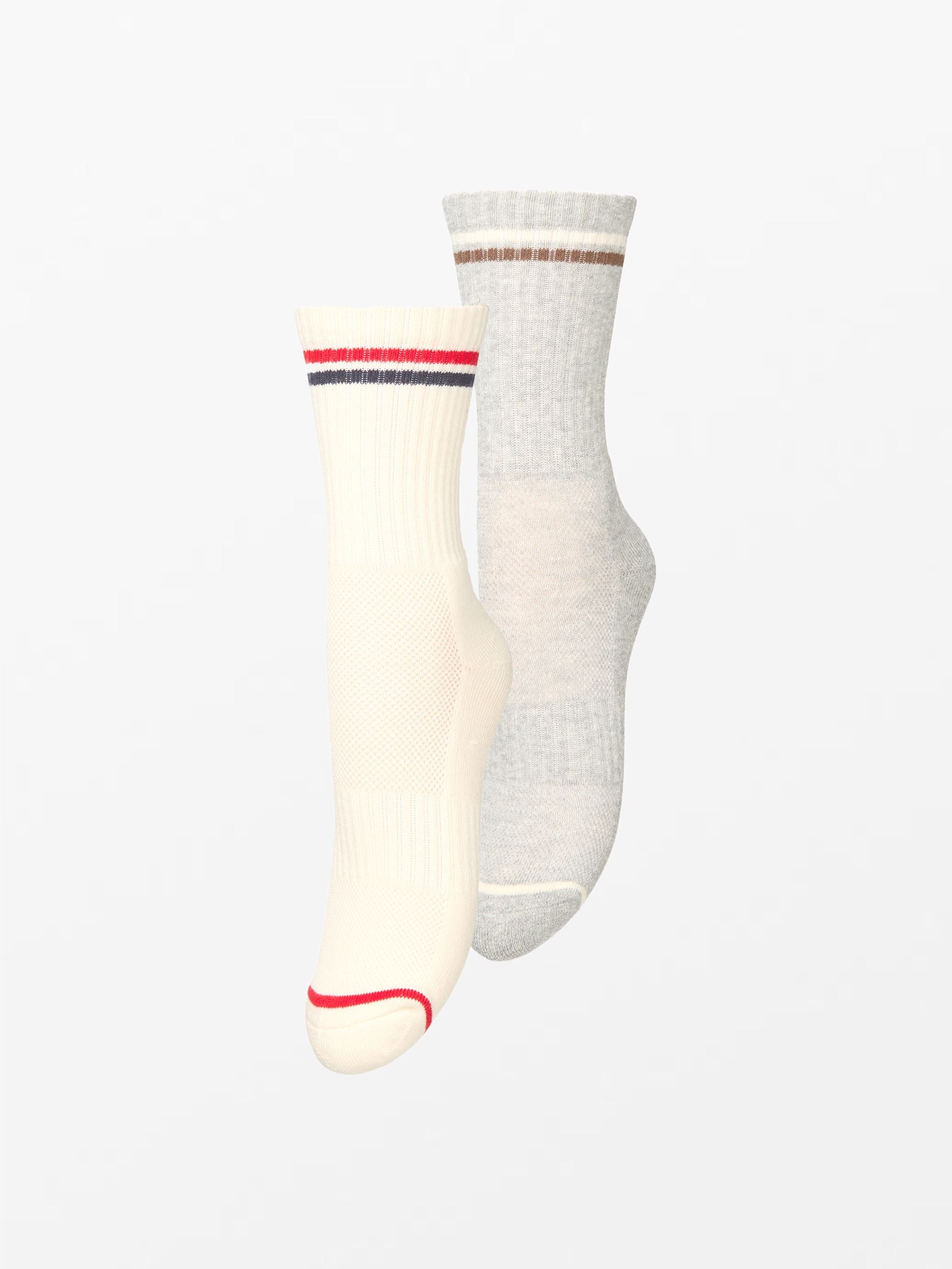 becks-ndergaard-sporty-cotta-socken-2er-pack-off-white-gray-baumwolle image 1