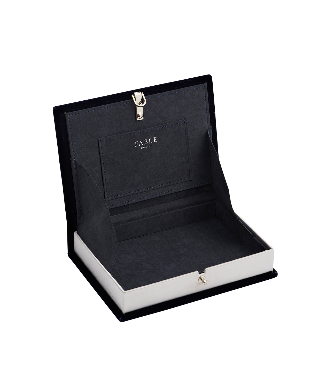fable-england-marianne-midnight-garden-book-clutch-handtasche-navy-samt image 3