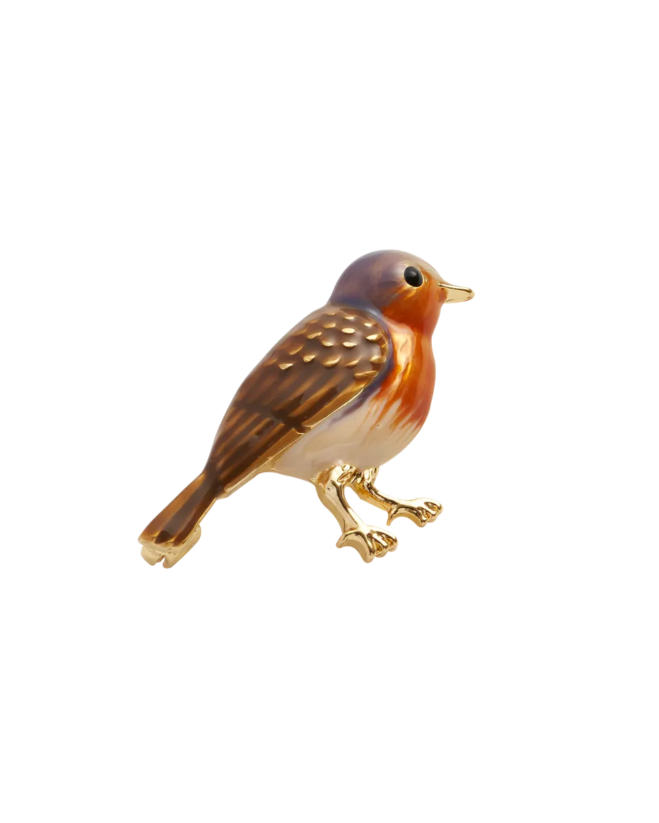 fable-england-robin-brosche-rot-emaille-gold image 1