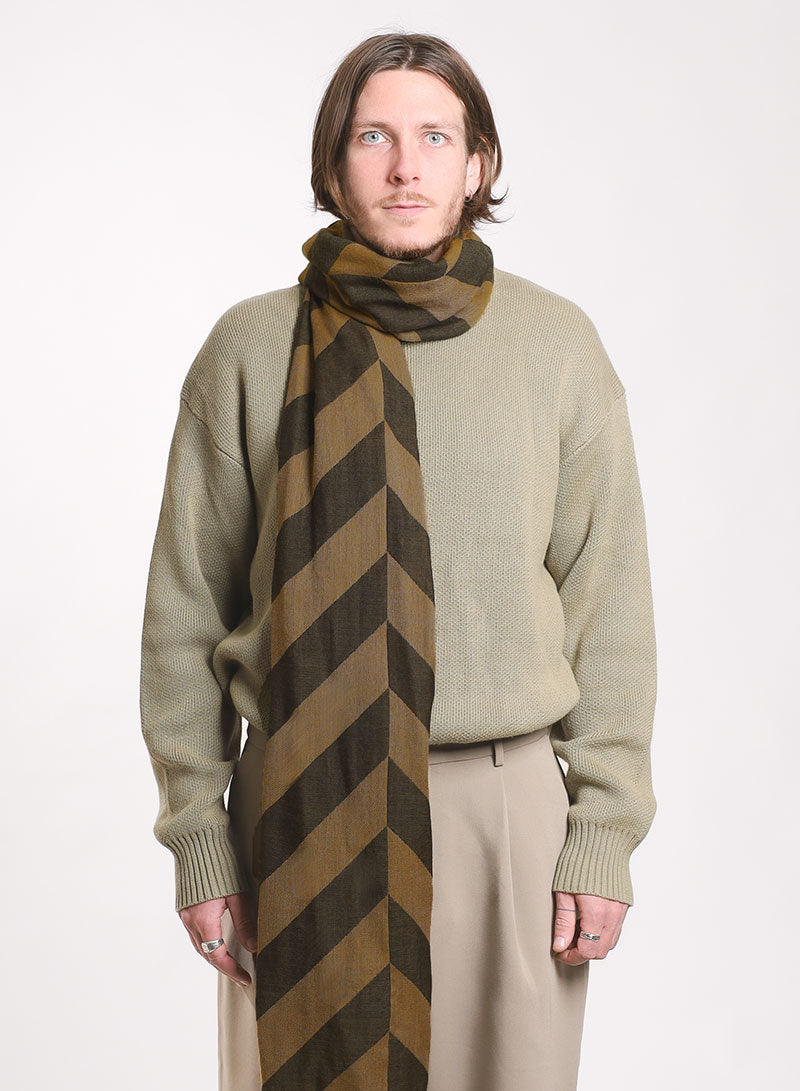 djian-bold-stripes-schal-schurwolle-braun-gr-n image 3