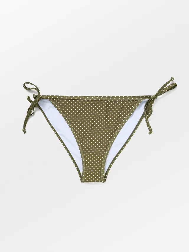 becks-ndergaard-baila-polka-dot-bikini-tanga-dark-olive image 1