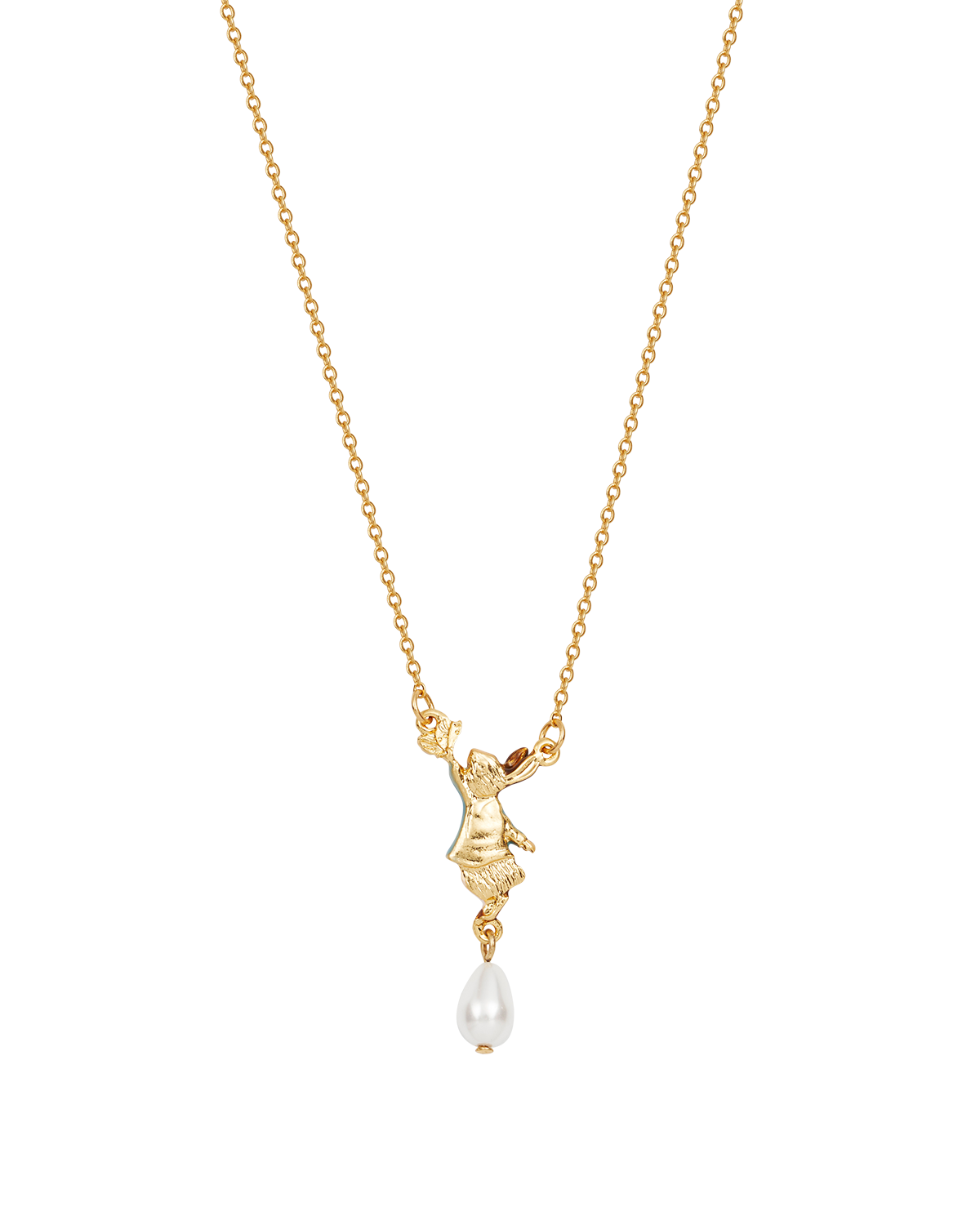 fable-england-peter-rabbit-butterfly-pearl-halskette-gold image 6
