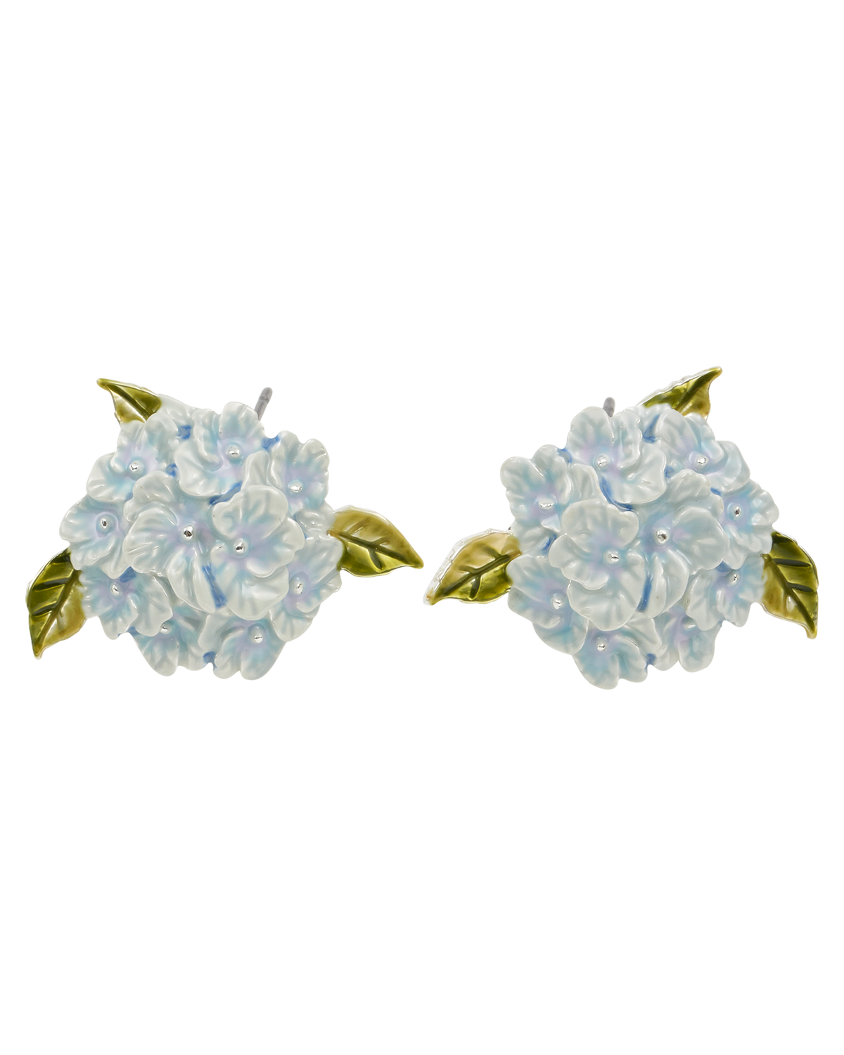 fable-england-hydrangea-ohrstecker-silber-mit-blauer-emaille image 1