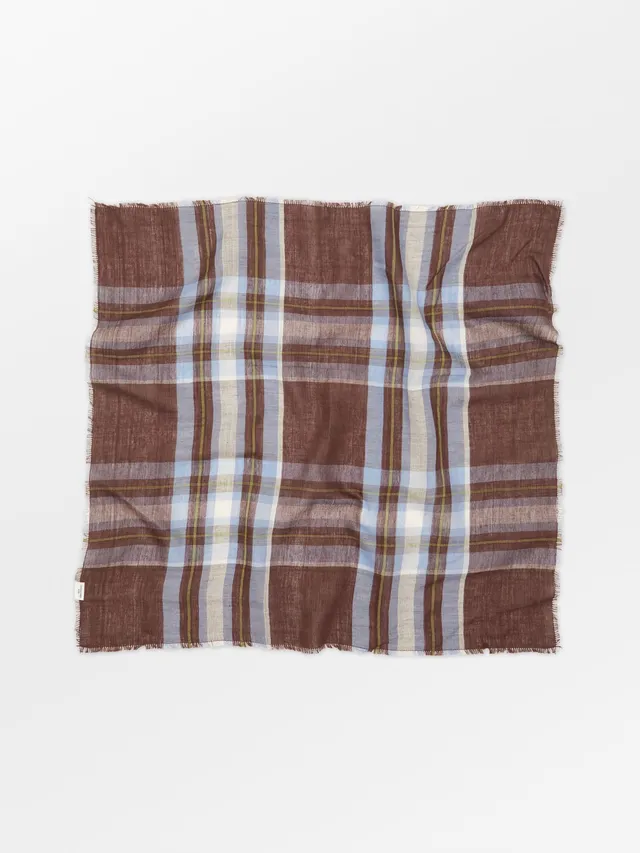 becks-ndergaard-plaidia-cowea-schal-baumwolle-cappuccino-brown image 1