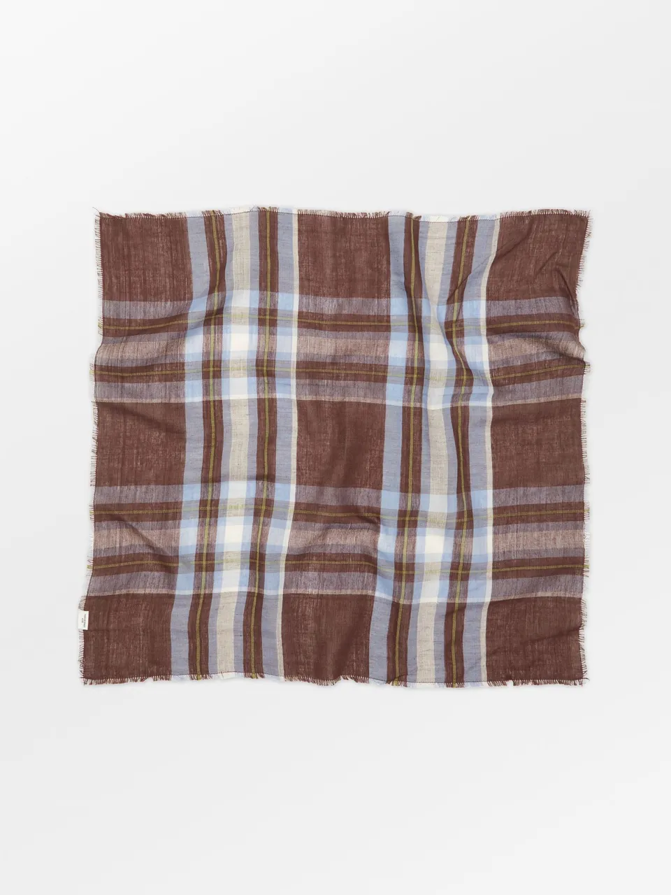 becks-ndergaard-plaidia-cowea-schal-baumwolle-cappuccino-brown image 1