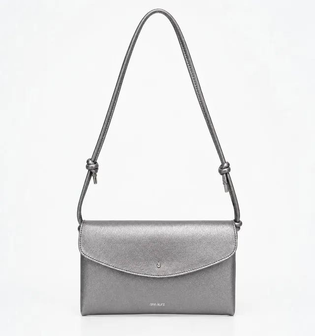 ann-kurz-cute-clutch-metallic-dark-silver-clutch-leder image 1