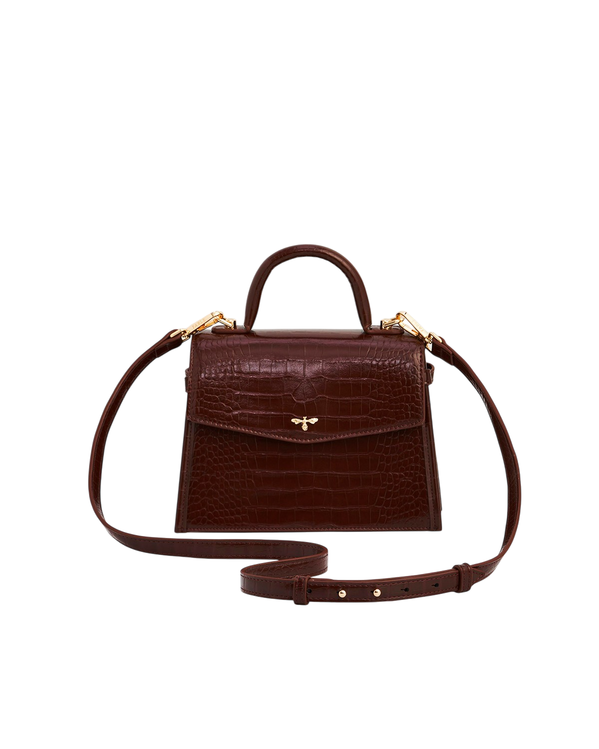 fable-england-eliza-small-top-handle-tasche-burgund-kroko image 4