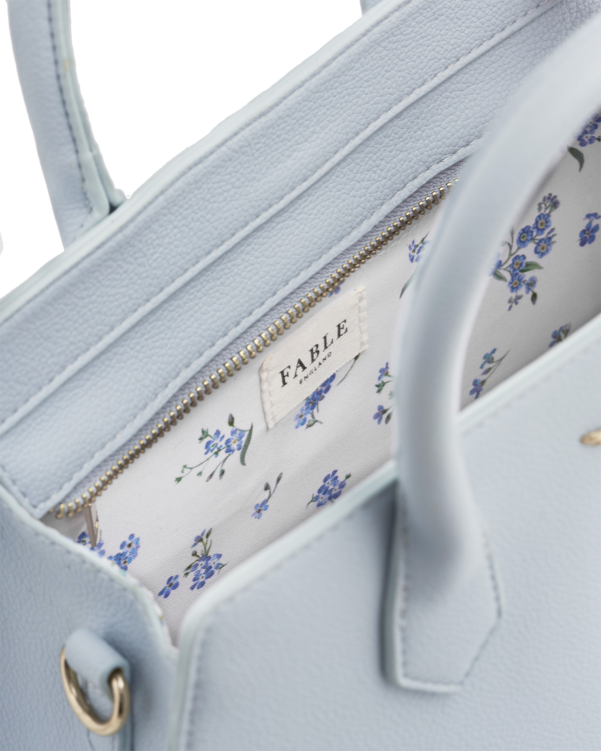 fable-england-blue-structured-tote-shopper-blau-medium image 8