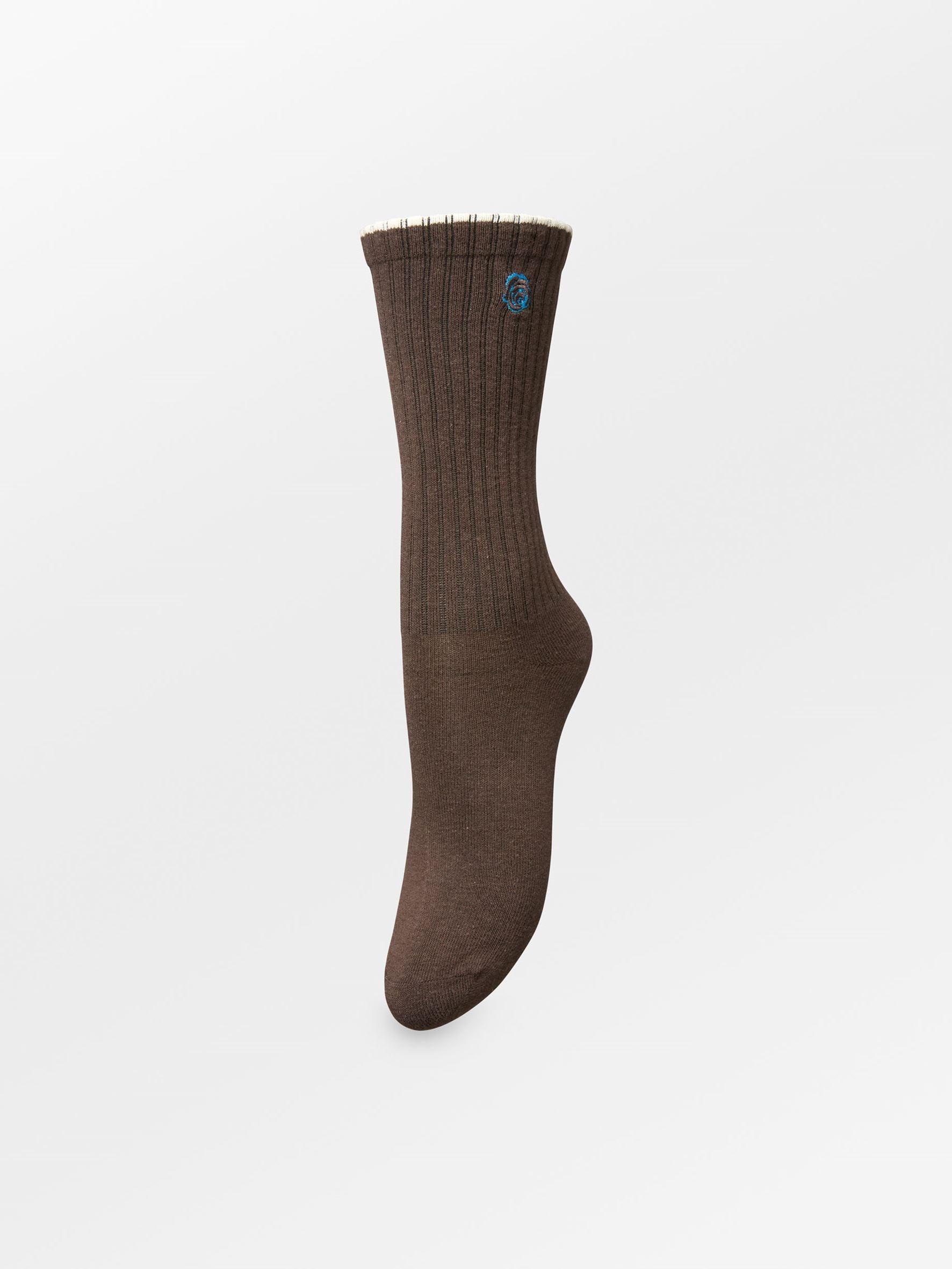 becks-ndergaard-rosia-cotta-socke-braun-baumwolle-rose image 1