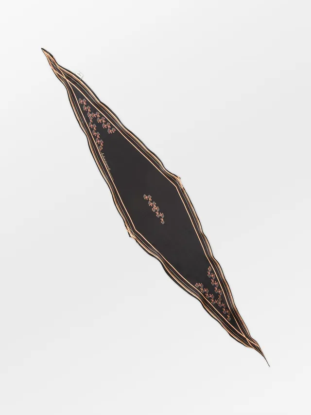 becks-ndergaard-brombeere-diamond-schal-schwarz-seide-22x117 image 1