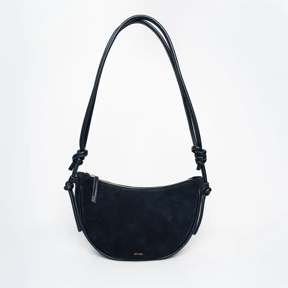 ann-kurz-half-moon-shopper-wildleder-navy-umh-ngetasche image 1