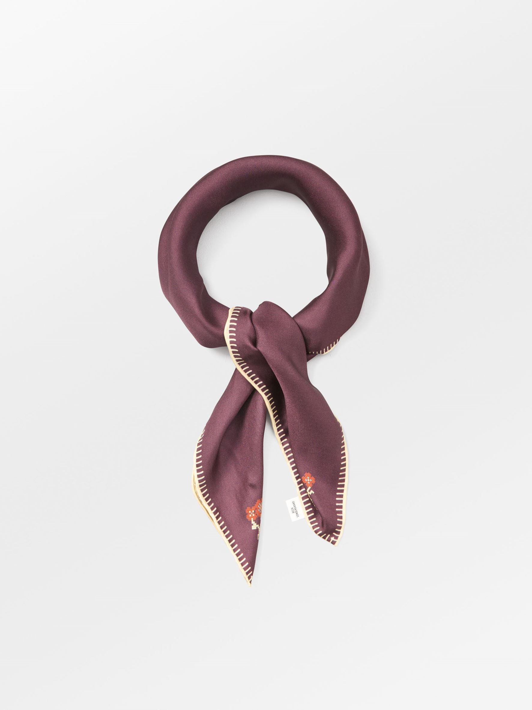 becks-ndergaard-flotile-stitch-sia-seidentuch-maroon-brown image 2