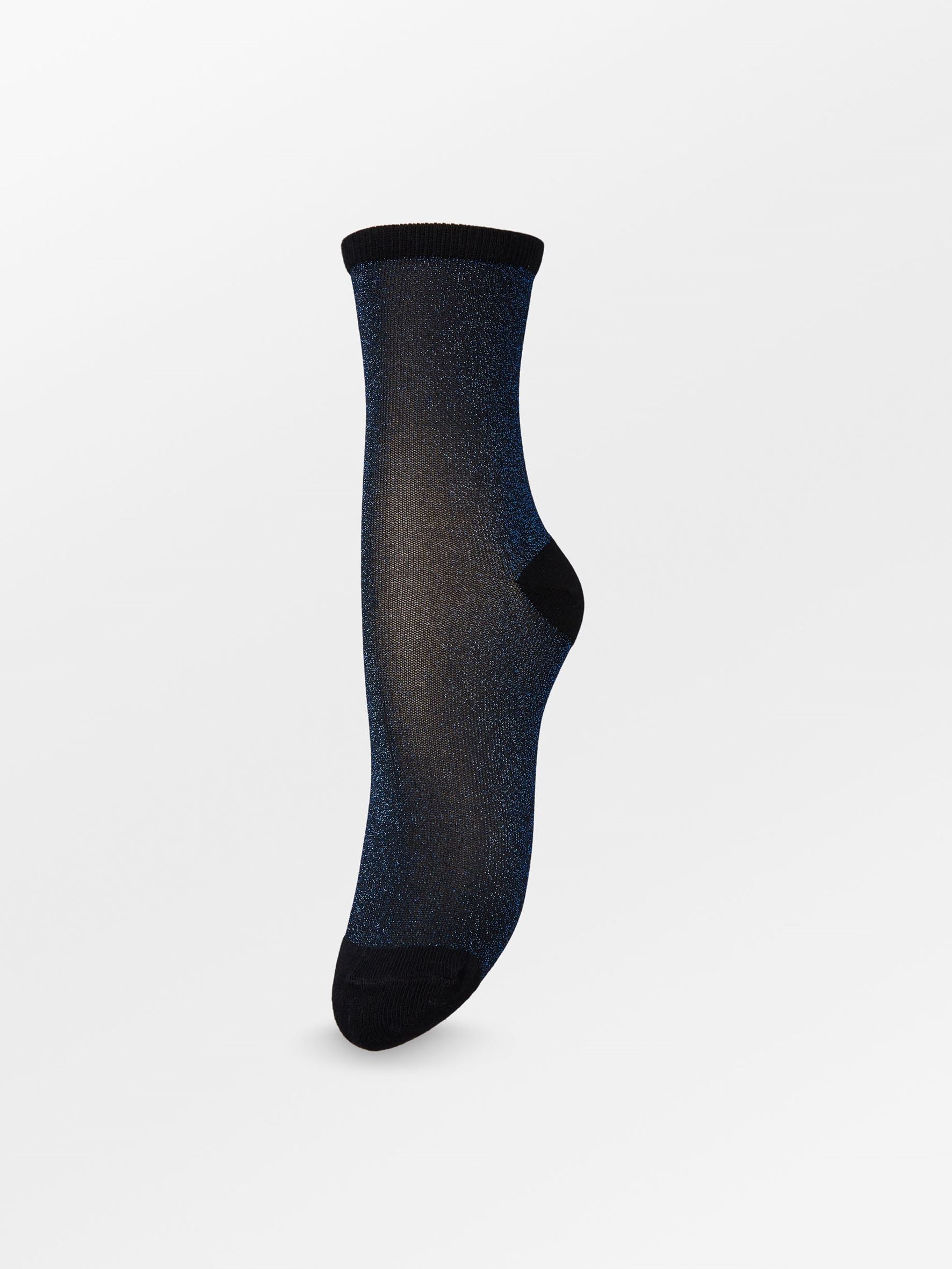 becks-ndergaard-dina-solid-glitzersocken-blau-37-39 image 1