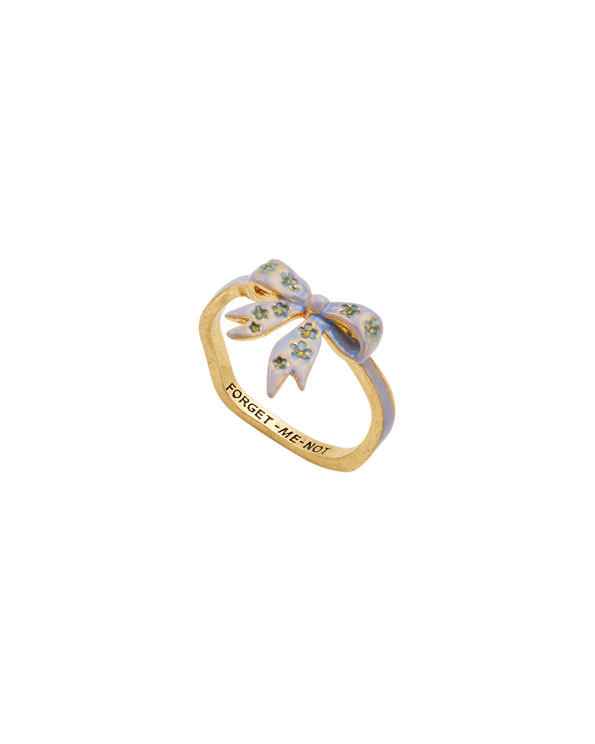 fable-england-forget-me-not-bow-ring-gold image 1
