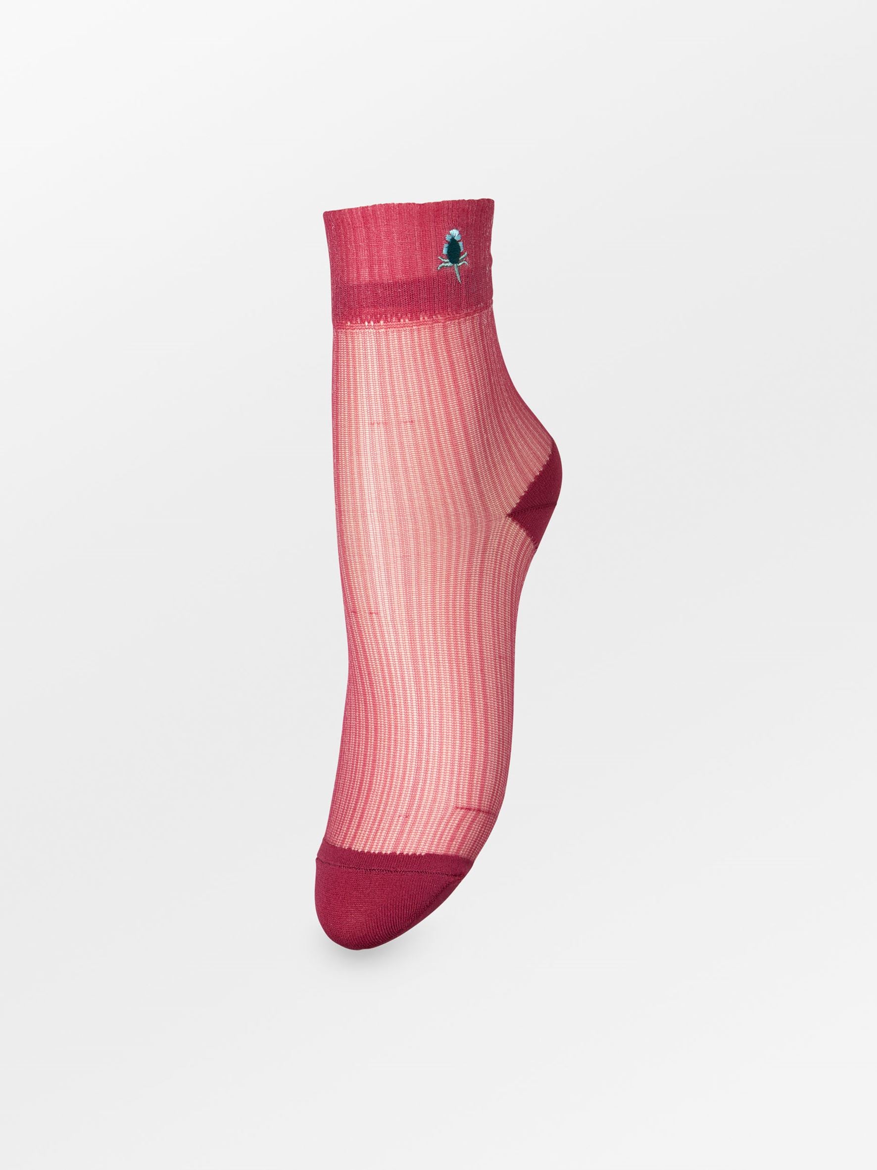 becks-ndergaard-bloomy-sheer-sock-socken-deep-claret-polyamid image 1