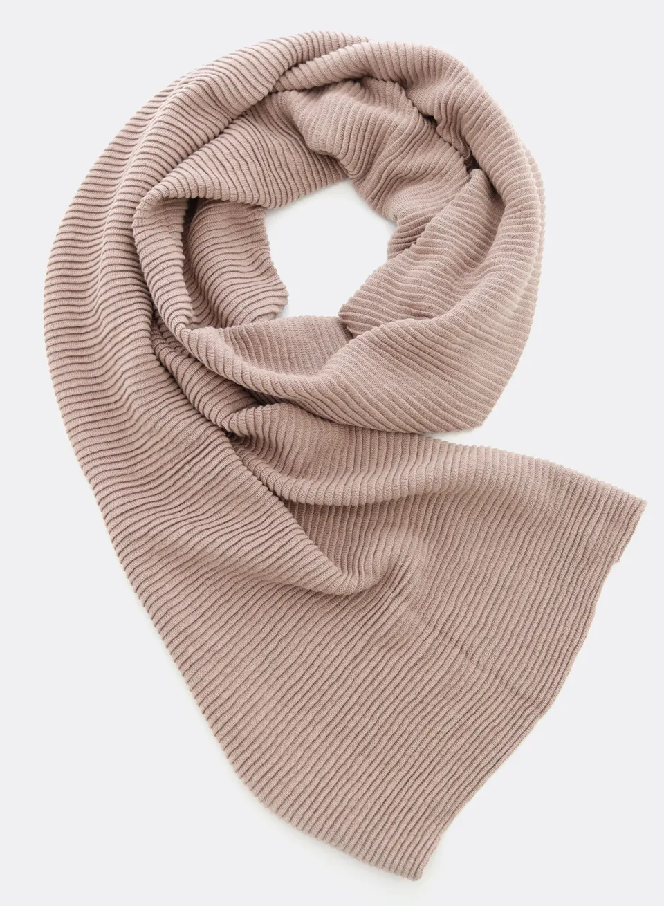 djian-strickschal-bio-baumwolle-beige-grau-45x185 image 1