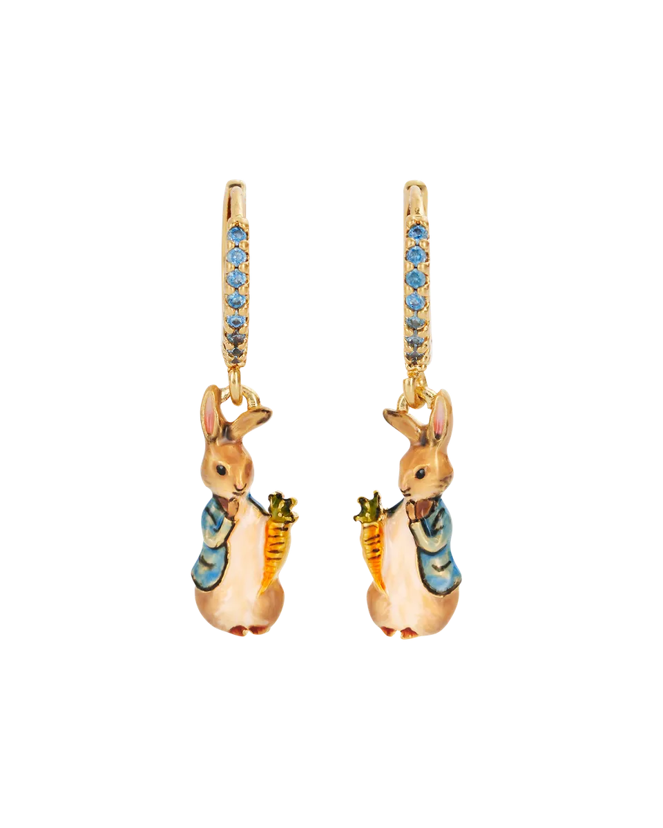 fable-england-peter-rabbit-karotten-huggie-ohrringe-gold image 1
