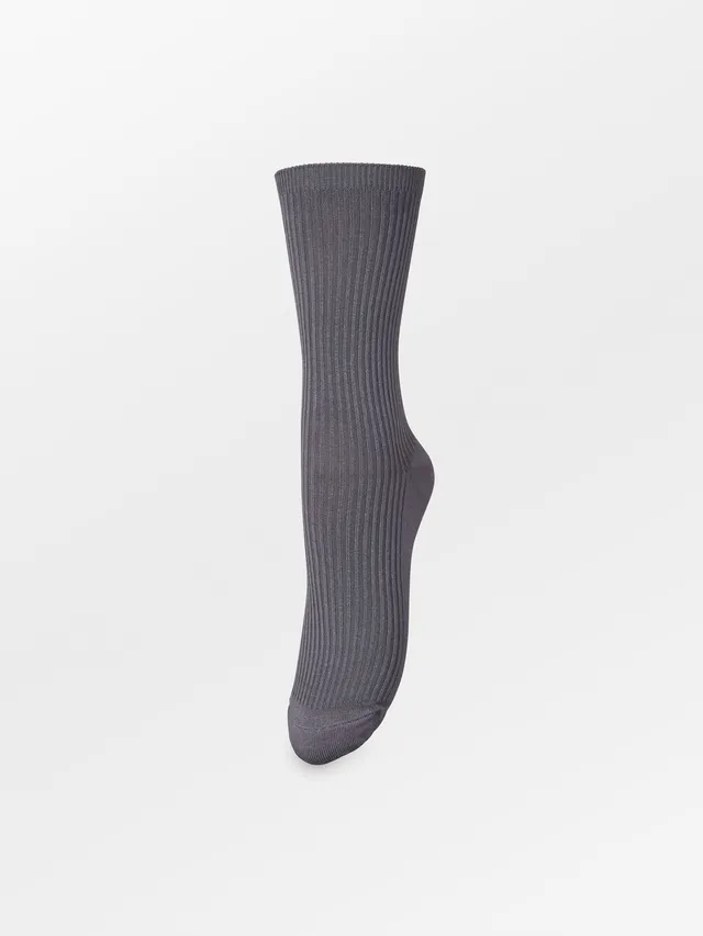 becks-ndergaard-telma-solid-socken-turbulence-gray-bambus image 1