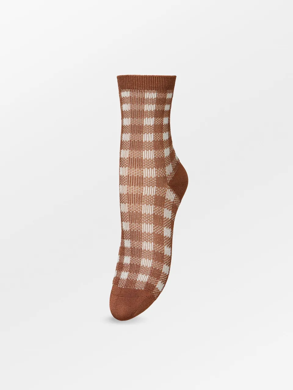 becks-ndergaard-skylar-funkie-socken-karo-braun-viskose image 1