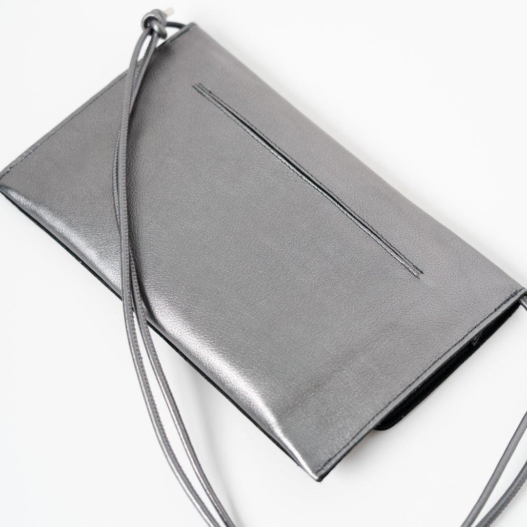 ann-kurz-thin-clutch-clutch-metallic-dark-silver image 3