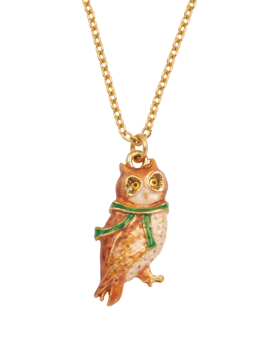 fable-england-cosy-owl-halskette-gold-eule-emaille image 1